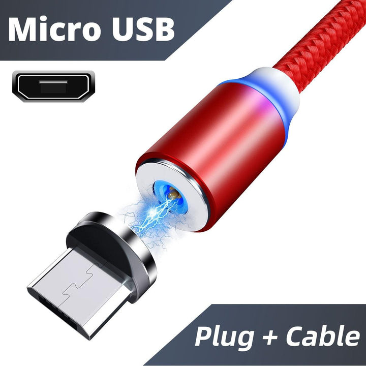 Cabo Carregador Magnético para Iphone, Micro USB e Tipo C