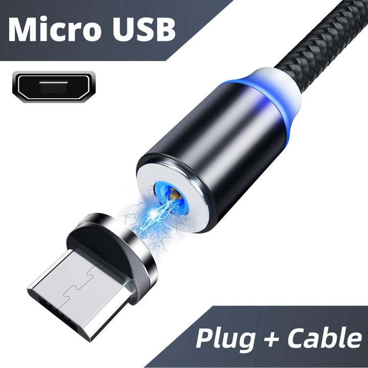 Cabo Carregador Magnético para Iphone, Micro USB e Tipo C